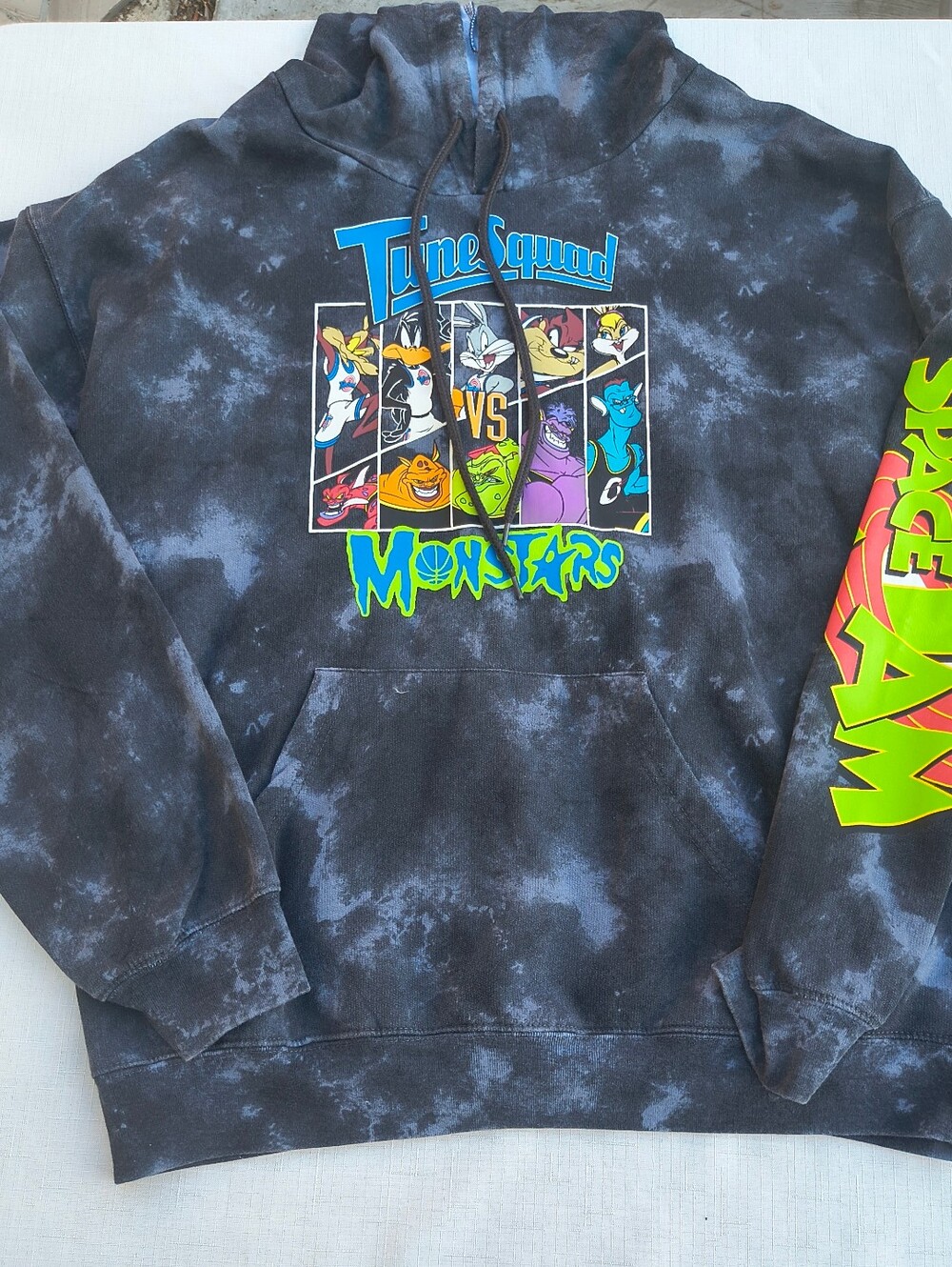 Space Jam Tie-Dye Tune Squad vs Monstars Hoodie  Size Large